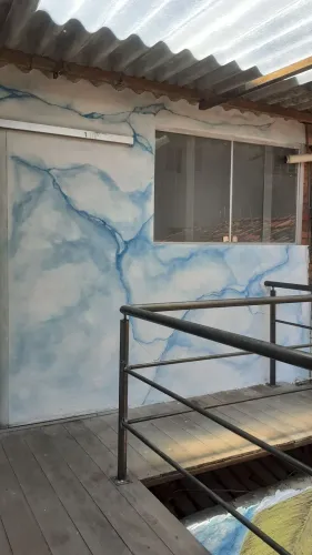 Pintura com efeito mármore Fosco