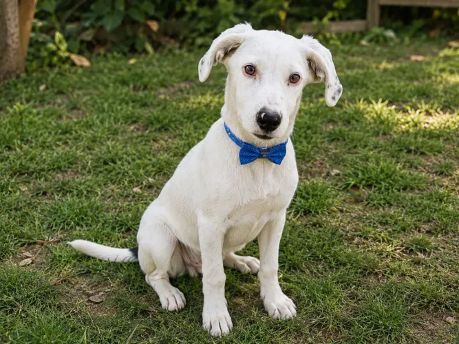 Macho Branco - 6 meses - SRD Porte M