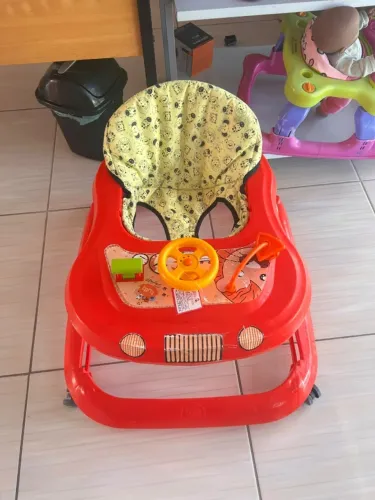 Andador tuti baby vermelho estado de novo, regulagem d altura