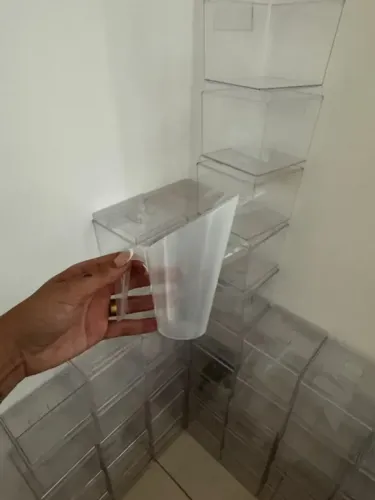 50 Pote de acrílico 3,6L para granel com pegador incluso