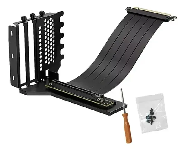 Kit Suporte Vertical para Placa de Vídeo GPU PCIe x16 com Riser ? Compatível ATX e mATX