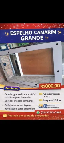 Vendo espelho camarim e prateleira 