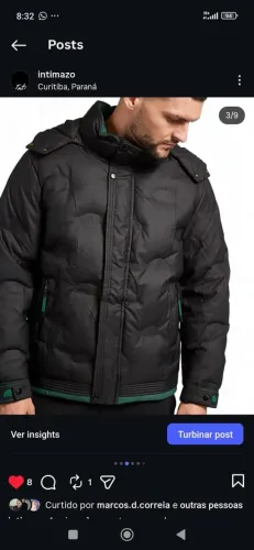 Jaqueta The North Face Masculina emborrachada pluma de ganso Chile 