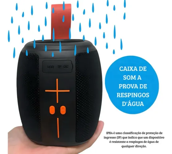 Caixa de Som Bluetooth Portátil 50w Led Tws Kapbom
