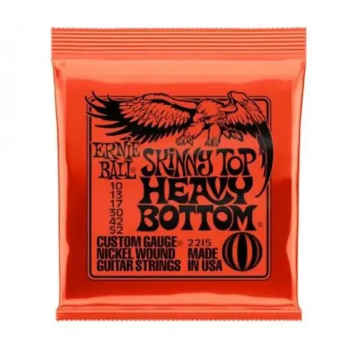 Jogo De Cordas Encordoamento Completo para Guitarra Ernie Ball 010 Skinny Heavy Nickel