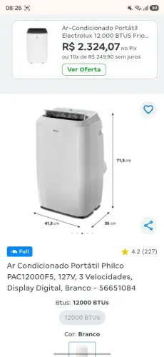 Vende-se Ar Condicionado Portátil