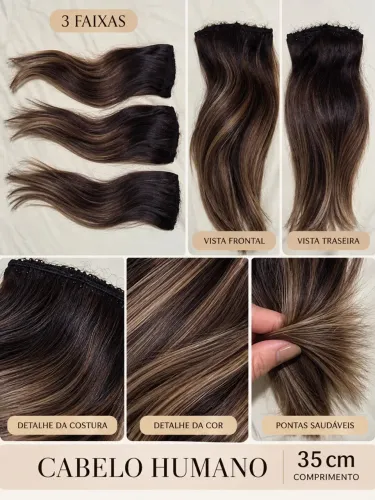 Aplique - cabelo humano