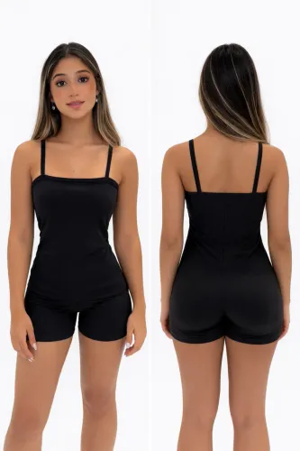 Macacão fitness preto