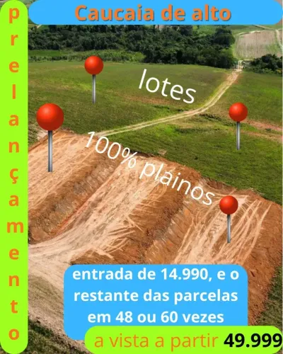 VENDO LOTE EM CAUCAIA DO ALTO A PARTIR DE 500 M2