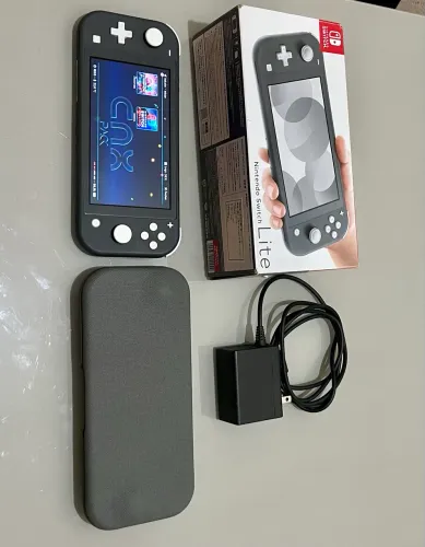 Nintendo Switch lite desbloqueado 256 gigas na caixa case e película de video
