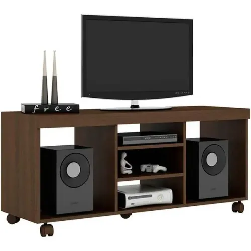 Rack para TV, Smart TV, DVD Player e Home Theater Com Rodízios - BRV BR250