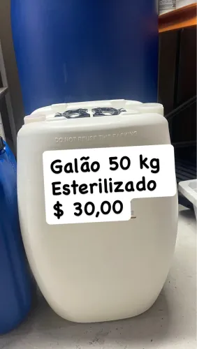 Galão 50 Litros Esterilizado - Excelente Estado