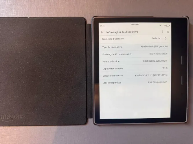 Kindle Oasis 10ª geração, 8 GB, Wi-Fi, cor grafite