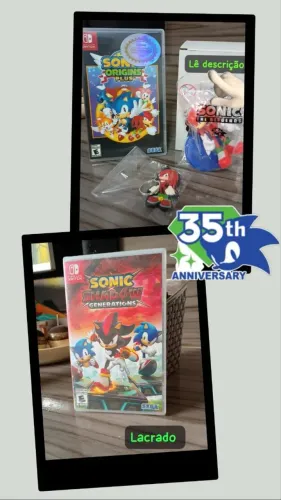 Jogos Sonic Origins e Shadow Generations - Switch +Combo