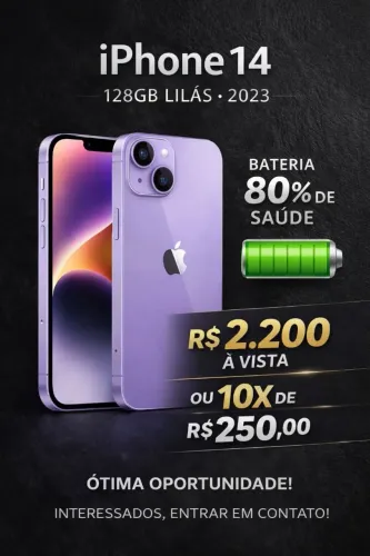 Iphone 14 - Lilás - 128 gb