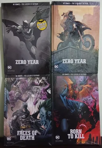 BATMAN COLEÇÃO EAGLEMOSS IMPORTADAS LOTE COM 4 REVISTAS VOL 1 AO 4 NOVAS E LACRADAS