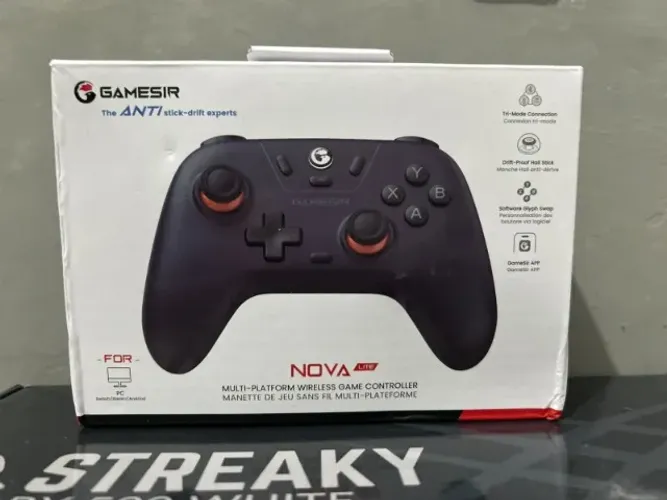 Controle GameSir Nova Lite (Roxo) - Tri-Mode, Analógicos Hall Effect-Lacrado-Entrega Bh e
