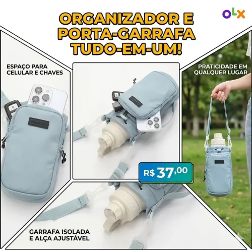 ?Bolsa Porta Garrafa De Agua E Celular Com Alça Termica Olx