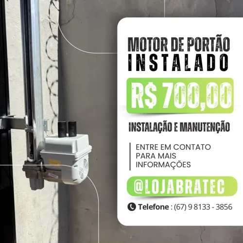 Motor para portão de elevação 8 segundos (instalado)