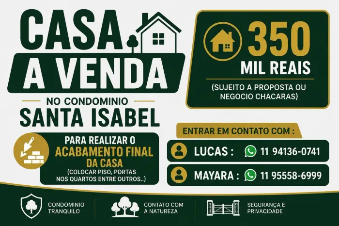 Casa a venda condomínio fechado