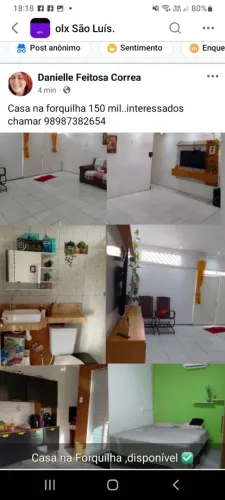 Casa na forquilha 140 mil ..somente a vista