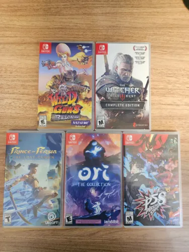 Lote 04 Switch Witcher, Wild Guns, Prince Of Persia, Ori,p5s