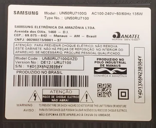 Peças - Samsung smartTV 50' - ótimo estado.