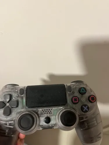 Controle dual shock ps4 transparente para pc,celular e no próprio ps4