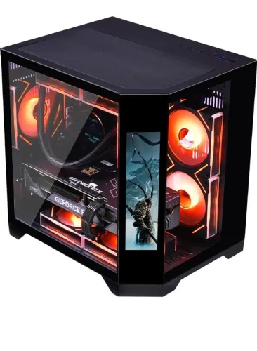 Gabinete Gamer K-MEX Aquário CG-02KV com Tela Digital Dynamic<br>