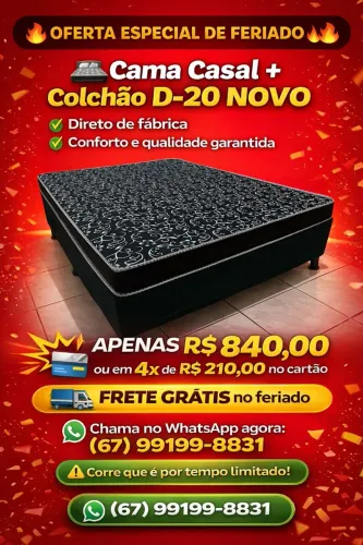 Cama casal nova oferta feriado entrega