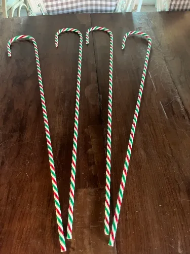 4 bengalas decorativas natalinas Candy para arvore natal, portas..