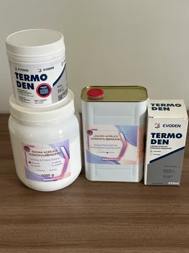 Kit resina odontológica termo polimerizável