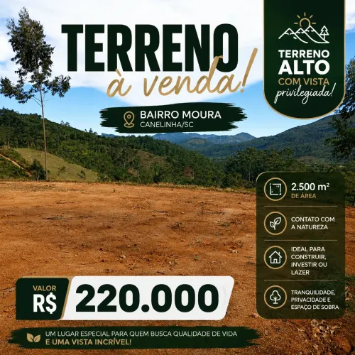 Terreno com Vista privilegiada em CANELINHA -SC