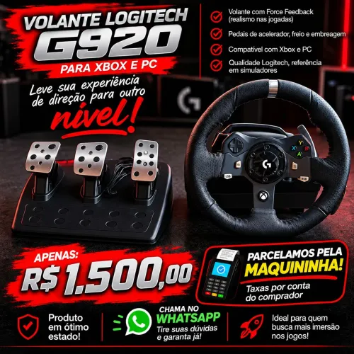 Volante Logitech G920 PC e Xbox