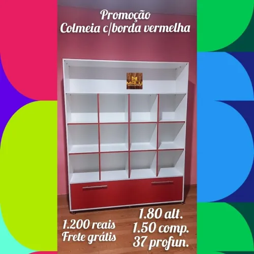 Promoção colmeia com borda vermelha 
