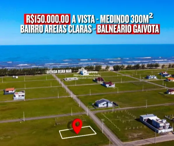 Terreno com 300m² a venda em Balneário Gaivota SC