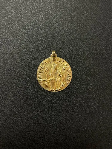 Pingente São Bento de ouro 4.69g 18k procedência garantia eterna