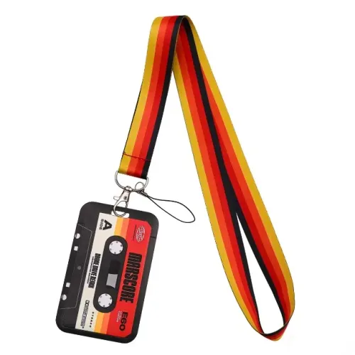 Chaveiro - Porta-crachá - Fita K7 - Cordão de Pescoço Vintage Estiloso