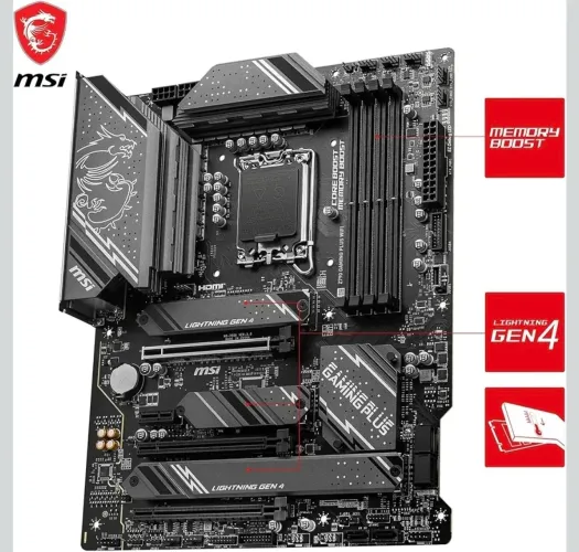 Placa mãe MSI Z790 SOCKET LGA1700 aberta apenas para teste