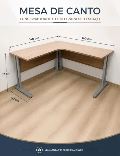 Mesa escritório em l