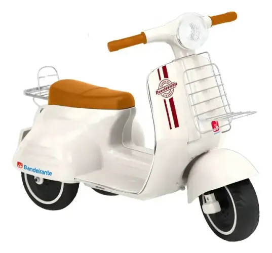 Lambreta Elétrica Banderetta 6v Branca Bandeirante 2897