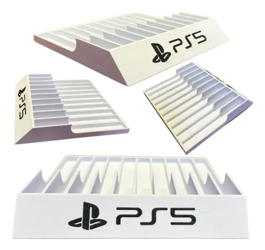 Suporte Organizador para Jogos de PS5 Branco