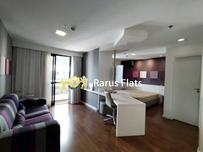 Flat mobiliado para alugar na | 33m² | 1 Dormitório | 1 Vaga de Garagem