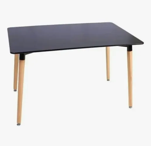 Mesa Jantar Eiffel preta, 1,20 X 0,80, 4 lugares