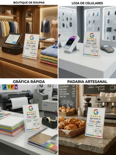Placa de avaliação Google