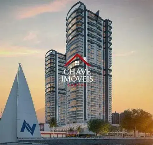 Apartamento de 4 Suítes com Vista Mar e Varanda Gourmet Ponta da Praia, Santos/SP