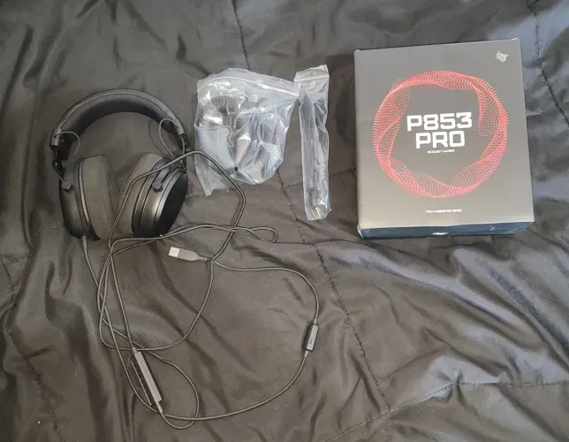Headset Gamer Pichau P853 PRO, Som Surround 7.1, Drivers 53mm, Preto