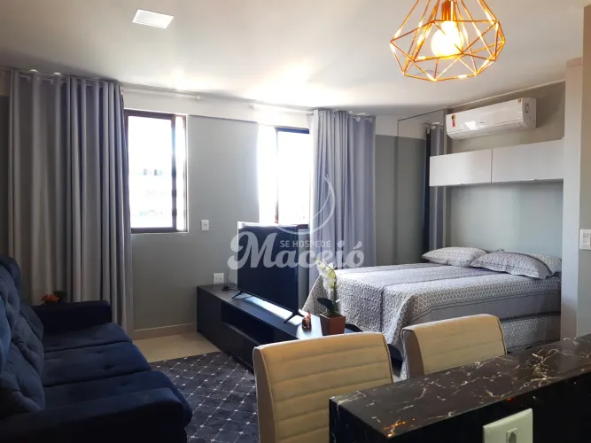 Studio completo para moradia ou rentabilidade, em excelente localização na Ponta Verde