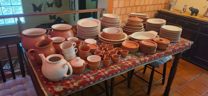 Jogo de jantar, chá e feijoada
