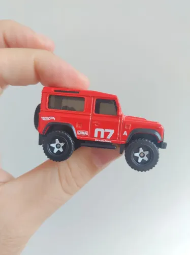 Hotwheels Land Rover Defender 90 Vermelho Loose 1:64 Novo Hot Wheels